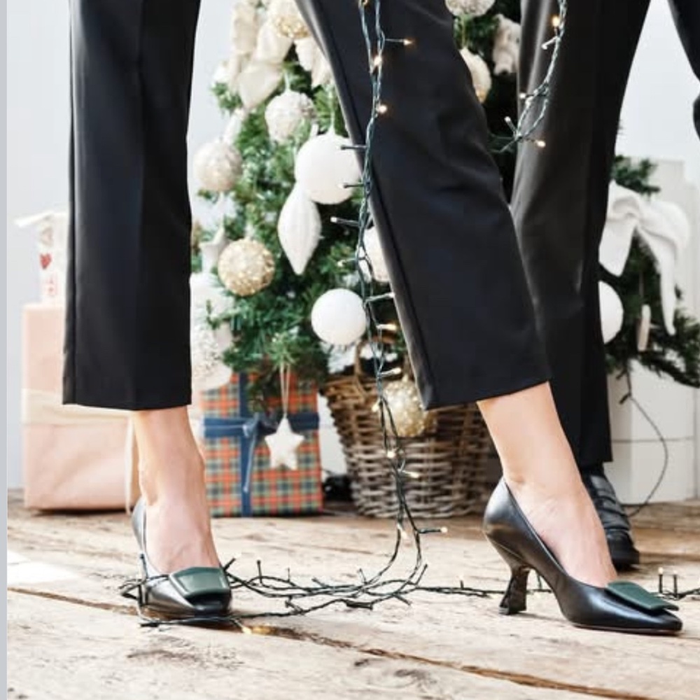 ATP ATELIER PIETRINI Italy Heels Black Green Size 37 - Picture 10 of 14